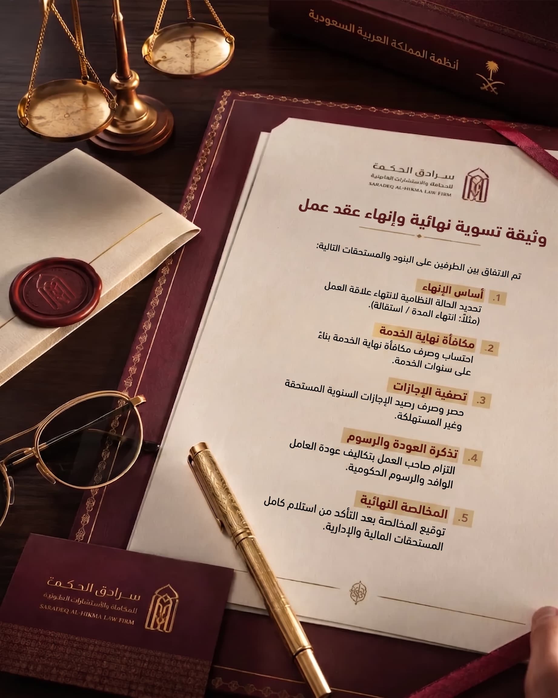 إنهاء عقد العمل في نظام العمل السعودي: كيف تضمن استلام مكافأة نهاية الخدمة؟