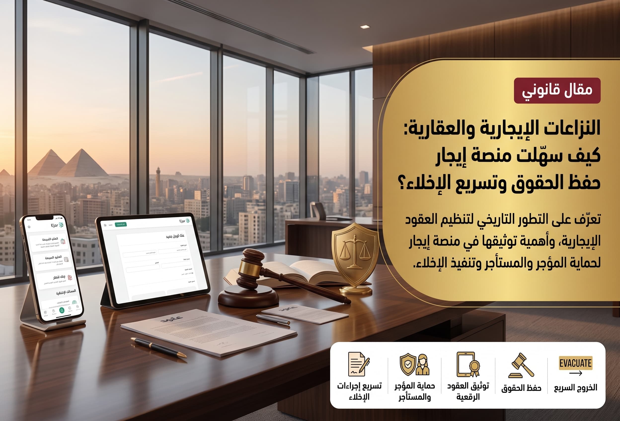 النزاعات الإيجارية والعقارية: كيف سهّلت منصة إيجار حفظ الحقوق وتسريع الإخلاء؟